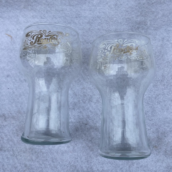 Pepsi Cola Set 2 Glasses Fountain Style Vintage - Picture 4 of 8